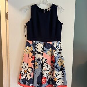Floral Navy and Pink Kids Dress